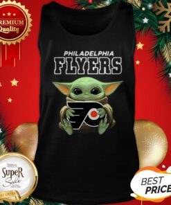 Baby Yoda Hug Philadelphia Flyers Star Wars Mandalorian Tank Top