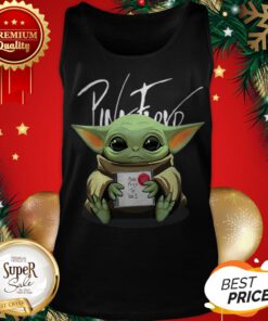 Baby Yoda hug Pink Floyd The Wall Album Tank Top