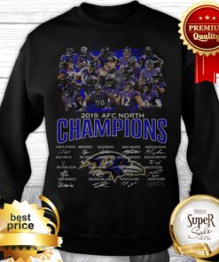 Baltimore Ravens Logo 2019 AFC North Champions All Signature Sweatshirt