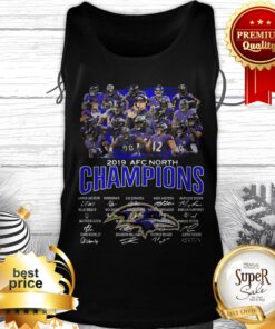Baltimore Ravens Logo 2019 AFC North Champions All Signature Tank Top