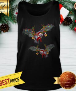 Bat Reindeer Light Christmas Tank Top