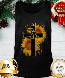 Butterfly Massage Therapist Christ Sunflower Tank Top