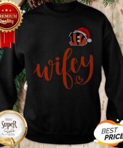 Cincinnati Bengals Santa Hat Wifey Christmas Sweatshirt