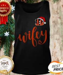 Cincinnati Bengals Santa Hat Wifey Christmas Tank Top