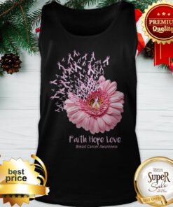 Daisy Flower Faith Hope Love Breast Cancer Awareness Tank Top
