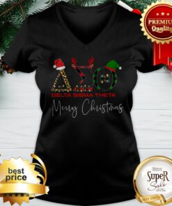 Delta Sigma Theta Merry Christmas V-neck