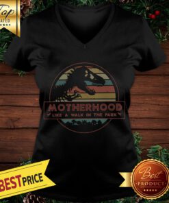 Dinosaurs motherhood like a walk in the park vintage V-neck