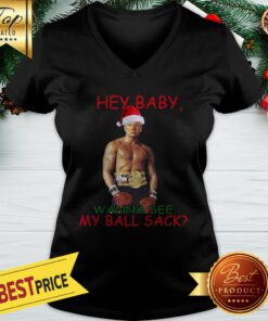 Donald Trump Hey Baby Wanna See My Ball Sack Christmas V-neck