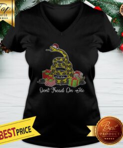 Don't Fread On Me Santa Ugly Christmas V-neck