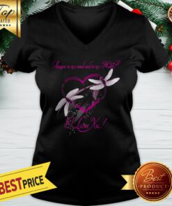 Dragonfly On My Mind And In My Heart I Love You V-neck