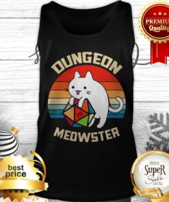 Dungeon Meowster Cat Lover D20 Rpg Vintage Tank Top