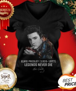 Elvis Presley Legends Never Die 1935 1977 Signature V-neck