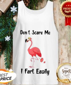 Flamingo Don't Scare Me I Fart Easily Tank Top