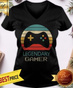 Funny Play Video Game Legendary Gamer Vintage V-neck