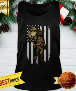 Good Stormtrooper America Flag US Marine Corps Camo Tank Top