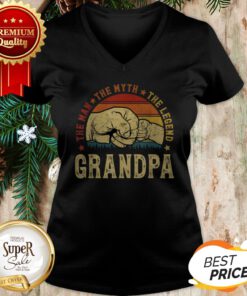 Grandpa The Man The Myth The Legend Vintage V-neck