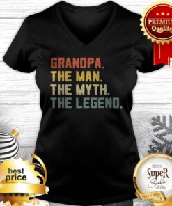 Grandpa The Man The Myth The Legend Vintage V-neck