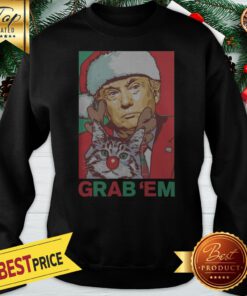 Hot Trump Cat Grab Em Holiday Sweatshirt