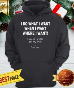 I Do What When Where I Want Except I Gotta Ask My Wife Hoodie