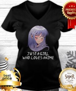 Just A Girl Who Loves Anime Japanese Anime Girl Gift V-neck