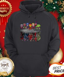 Marvel Avengers Chibi Characters Water Reflection Mirror Hoodie