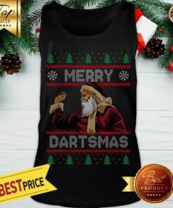Merry Dartsmas Santa Christmas Ugly Sweat Tank Top