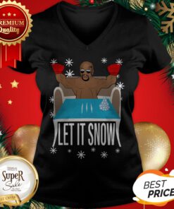 Mike Tyson Walmart Cocaine Santa Let It Snow Christmas V-neck