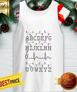 Official Abc Alphabet ECG Christmas Light Tank Top