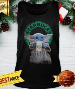 Official Baby Yoda Drinking Starbucks Star Wars Tank Top