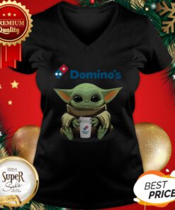 Official Baby Yoda Hugging Domino's V-neck