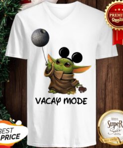 Official Baby Yoda Mickey Mouse Vacay Mode V-neck