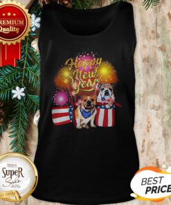 Official Bulldog Happy New Year Fireworks TanK Top