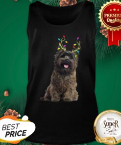 Official Cairn Terrier Reindeer Christmas Light Tank Top