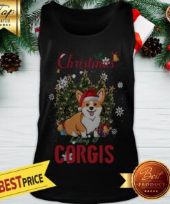 Official Christmas Kidding Corgis Tank Top