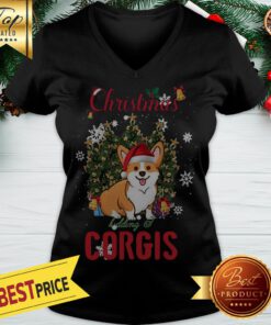 Official Christmas Kidding Corgis V-neck