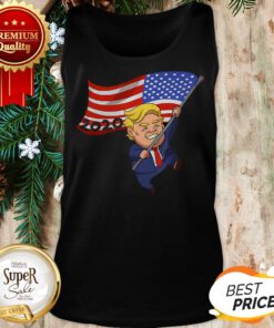 Official Donald Trump Hold American Flag USA 2020 Tank Top