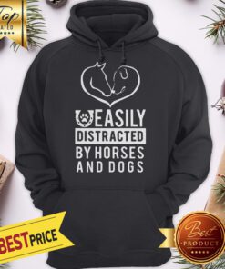 Official Easily Distracted By Horses And Dogs Hoodie