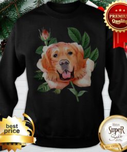 Official Golden Retriever Rose Stem Sweatshirt