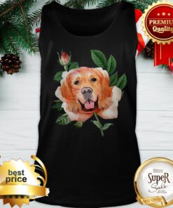Official Golden Retriever Rose Stem Tank Top