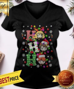 Official Harry Potter Ho Ho Ho Christmas Light V-neck