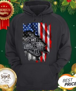 Official Motor Cycles Harley Davidson American Flag Hoodie