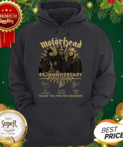 Official Motorhead 45th Anniversary 1975 2020 Signatures Hoodie
