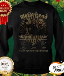 Official Motorhead 45th Anniversary 1975 2020 Signatures Sweatshirt