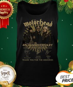 Official Motorhead 45th Anniversary 1975 2020 Signatures Tank Top