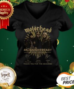 Official Motorhead 45th Anniversary 1975 2020 Signatures V-neck