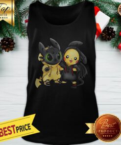 Official Pikachu And Toothless Tank Top