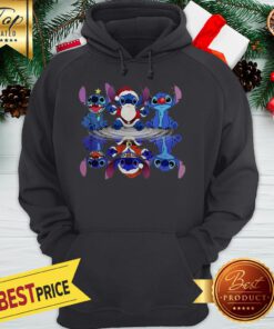 Official Santa Stitch Water Reflection Mirror Hoodie
