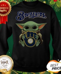 Official Star Wars Baby Yoda Hug Milwaukee Brewers Sweatshirt