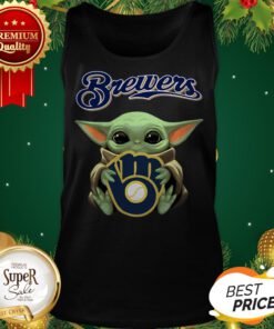 Official Star Wars Baby Yoda Hug Milwaukee Brewers Tank Top