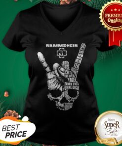 Rammstein Rock Sign Skull V-neck